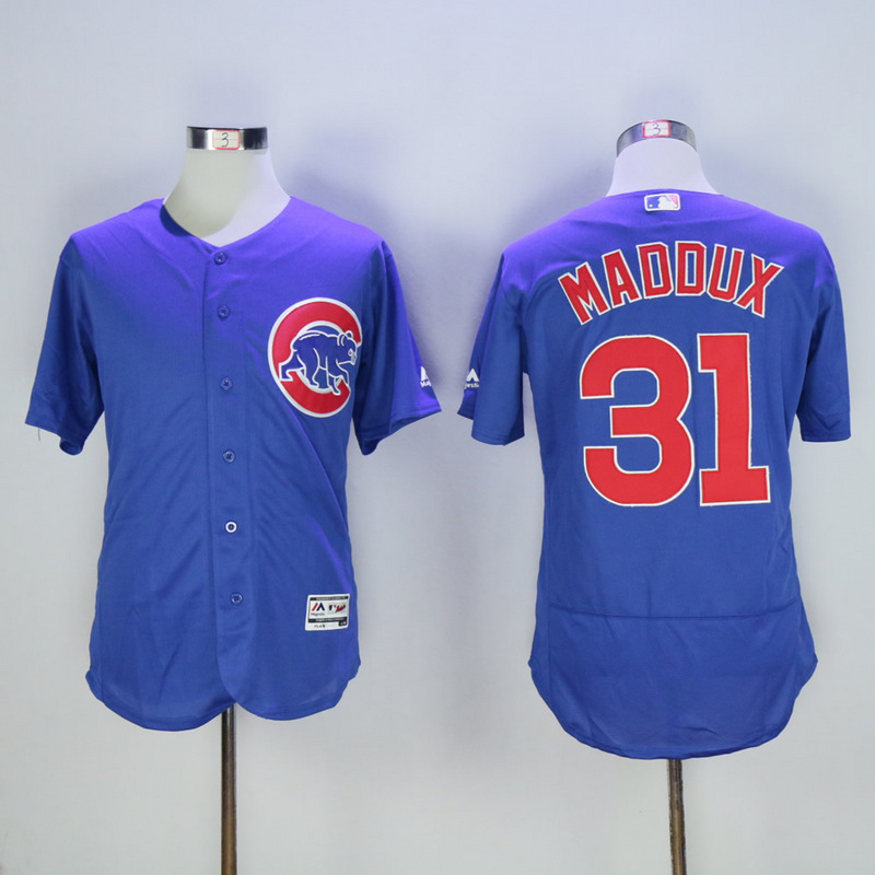 Men Chicago Cubs #31 Maddux Blue MLB Jerseys->chicago cubs->MLB Jersey